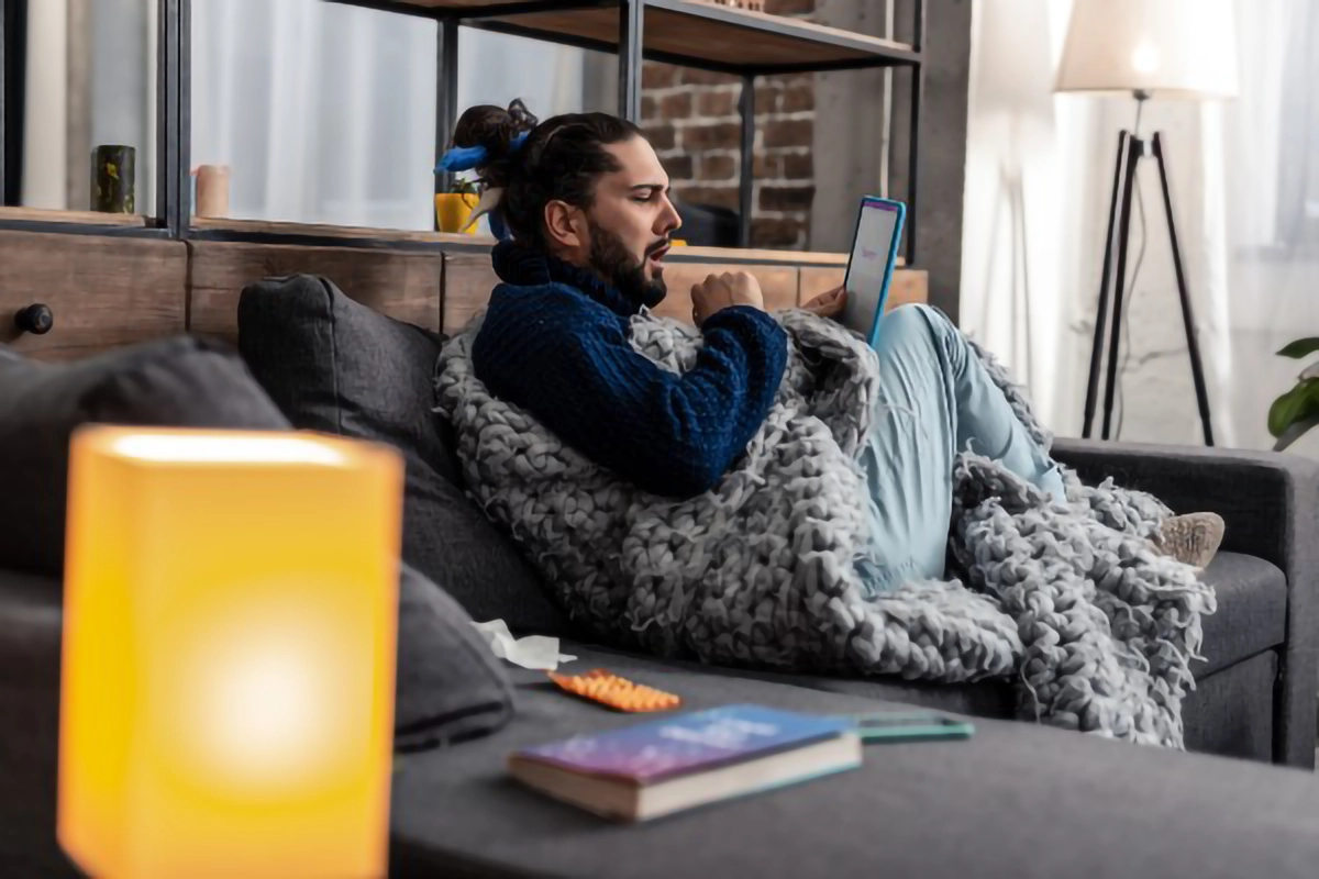 Patient checking the NHS website